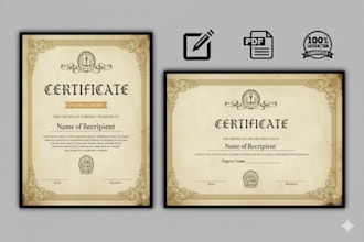do professional custom certificate design