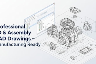 create 3d mechanical models and assembly drawings in autocad or solidworks