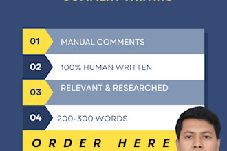do manual blog post comments, website blog comment writing rewrite
