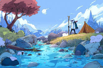 draw cartoon scenery illustration for you