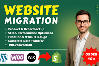 migrate wordpress, woocommerce or wix website to shopify with SEO