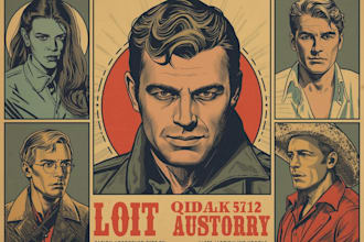 make a poster design in a retro vintage style