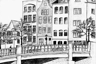 make a hand drawn sketch of anything you want