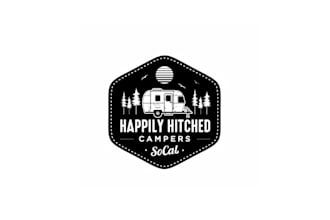 make vintage logo for an air stream trailer rental company