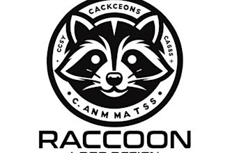make a clever and playful raccoon logo