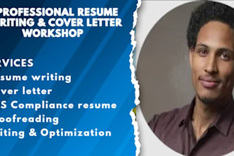 do resume writing, cover letter, editing and optimization