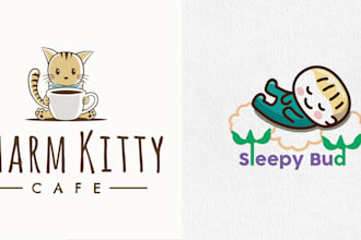 design custom vtuber logo, anime, jrpg, cute kawaii for streamer