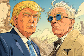draw satire, editorial or political cartoons for you