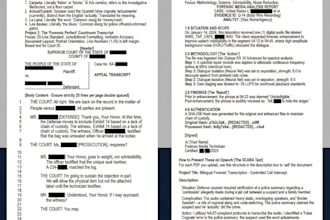 forensic transcription translation services