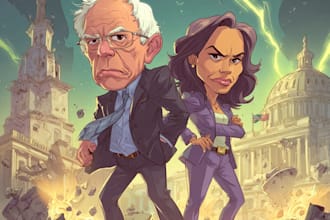 create digital political cartoon for political cartoon