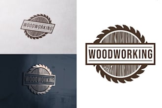woodworking carpentry wood crafts handyman logo design