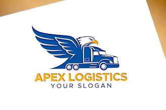 design transport logistic and trucking logo within 24 hours
