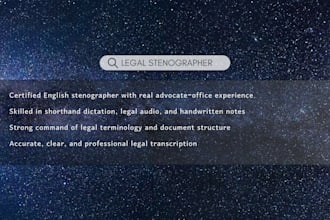 transcribe and format legal documents using stenography