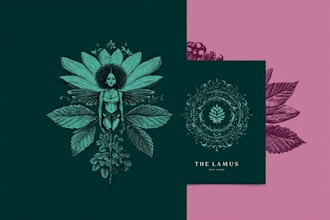 design a unique botanical boho logo