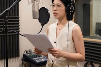 record a professional chinese mandarin female voice over in 24 hours