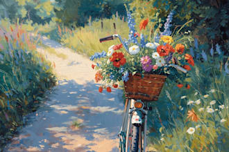paint your cycle oil painting style