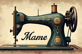 design outstanding sewing machine logo