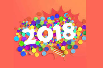 design unique happy new year logo