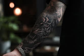 create a tattoo design of tattoo sleeve