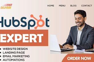 setup hubspot crm, hubspot email design, hubspot automation, website, expert