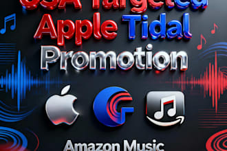 organic USA targeted apple tidal promotion amazon music promo to real audience