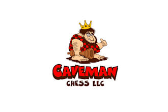 design colorful mascot caveman chess llc logo