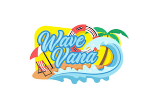 design colorful amazing logo for new wave pool park