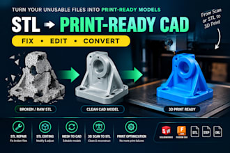 fix, edit, and convert your stl or 3d scan for 3d printing