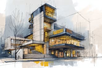 sketch architecture and interior design