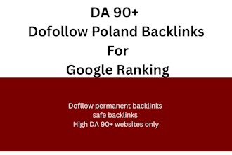 create poland high da 90 dofollow polish backlinks