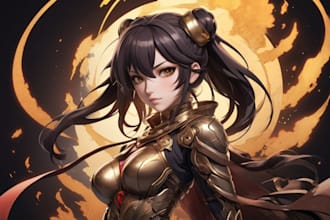 design custom anime or game style characters