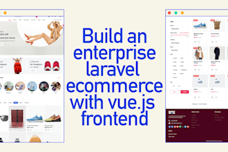 build an enterprise laravel ecommerce with vue, js frontend