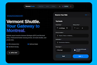 build a premium shuttle, taxi, or transportation booking website