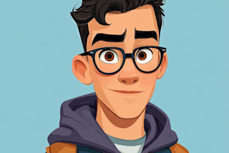 do cute disney cartoon portrait