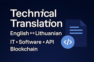 translate IT and technical documents from english to lithuanian professionally