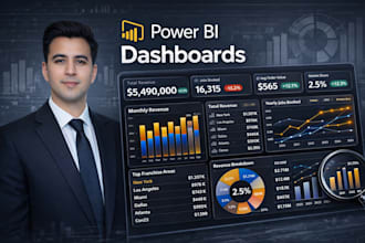 create interactive power bi dashboard and data visualization report