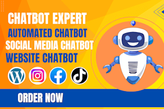 create custom ai chatbots for website, facebook,  instagram, tiktok manychat
