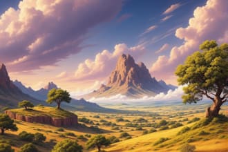 digitally paint fantasy landscape