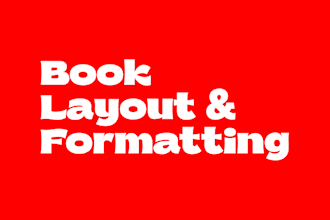 design interior book layout, formatting with cover