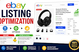 do ebay listing, ebay product listing, ebay lister, and ebay seo listing
