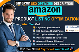 write SEO optimized amazon product descriptions that sell