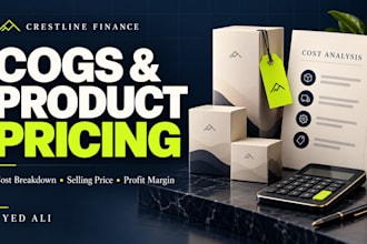 calculate cogs, product cost, and selling price