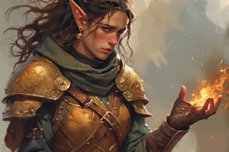 draw fantasy character illustration