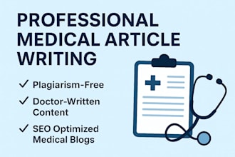 write medical and health articles as a doctor