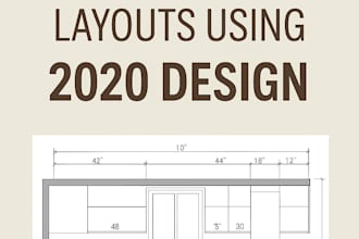 design US standard kitchen and bath layouts using 2020 design