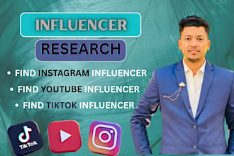 do influencer marketing and influencer research for instagram, youtube, tiktok