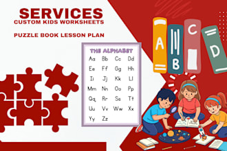 do engaging custom kids worksheets, puzzle book lesson plans