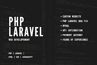 develop a scalable web application with PHP laravel and vue js