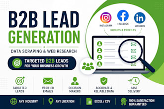 find targeted leads from instagram, facebook and linkedin