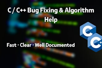 fix bugs and develop algorithms in c